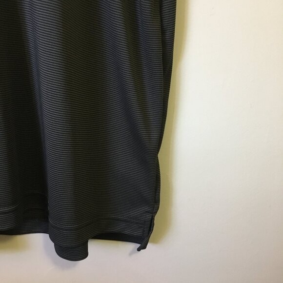 Sunice Black and Grey Pinstripe Sleek Hang Polo Shirt - Picture 7 of 16